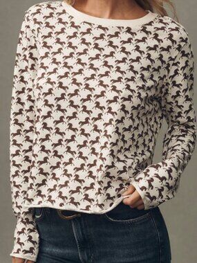 Anthropologie Maeve Caitlin Cotton Boxy Tee  Small
